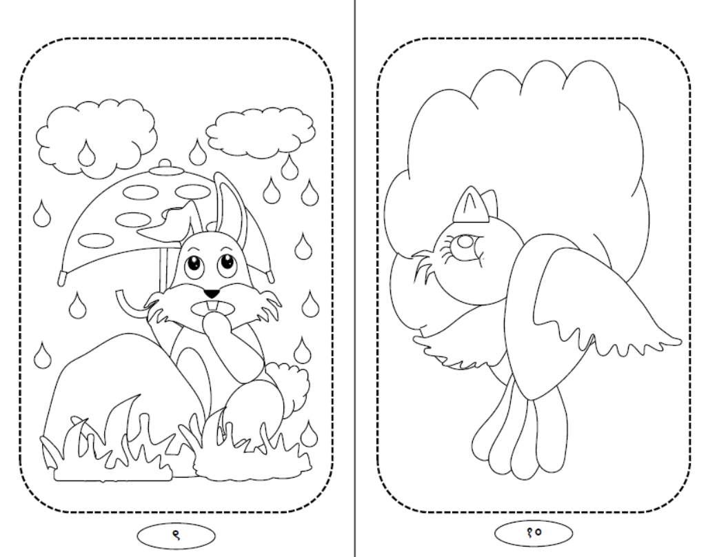 Picture Colouring Book & Sketch Pen set - Pack of 10