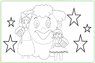 राधा आणि बन्सी - Marathi Stories For Children With Audio & Pictures For Colouring